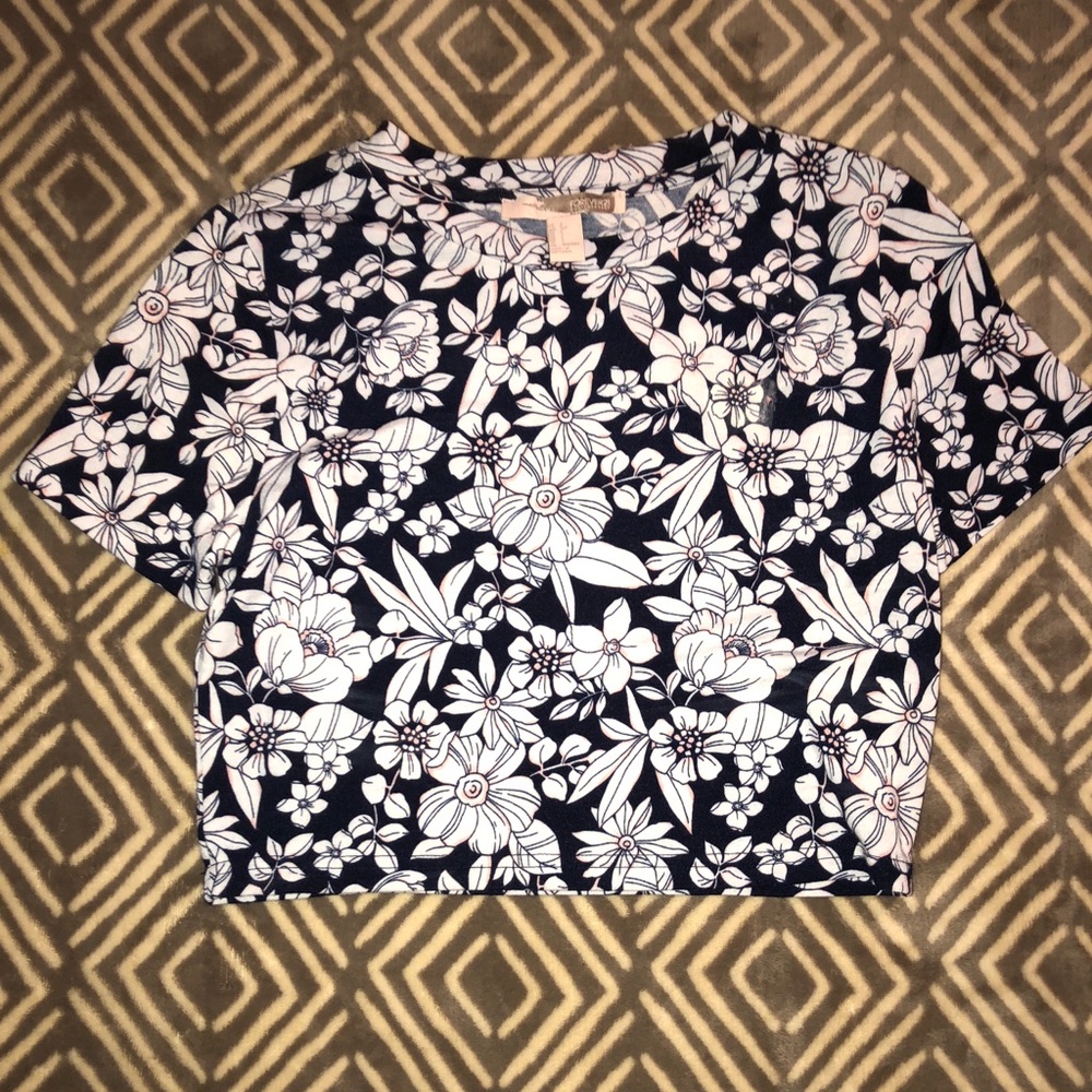 Forever 21 floral crop top